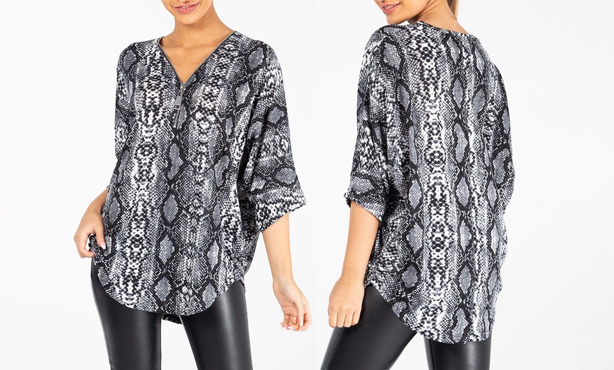 Image 2: Women's Snake Print Top