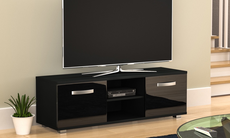 Image 7: Vida Designs Cosmo Two-Door TV Unit with Optional LED