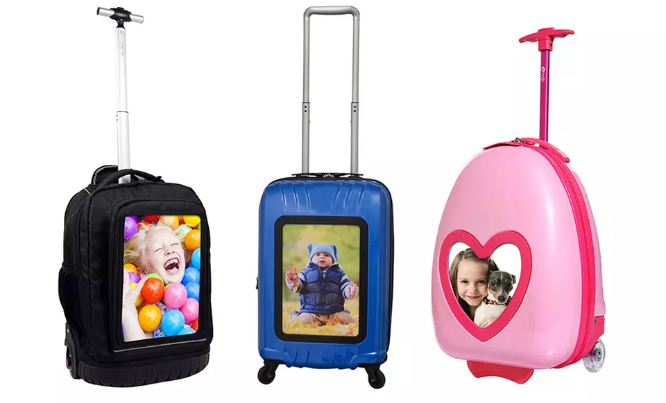 Selfie Club Personalized Luggage with 18" Rolling Day Pack or 16" or 20" Hard-Sided Carry-On for $49.99–$99.99 - Primary Image