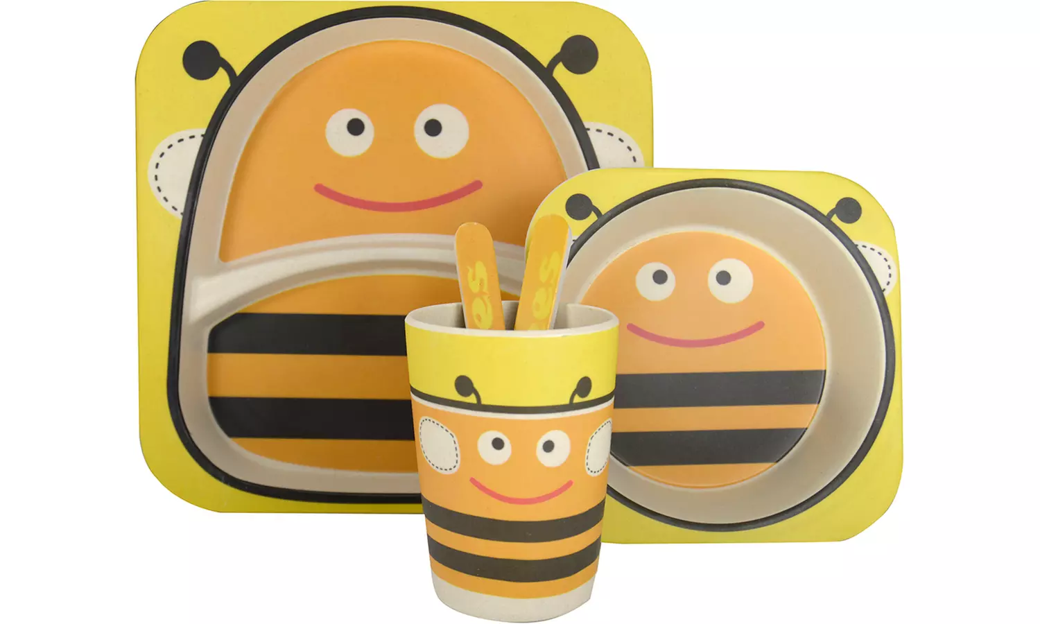 Juego de vajilla Jocca para niños con 2 platos, 1 vaso y 2 cubiertos - Primary Image