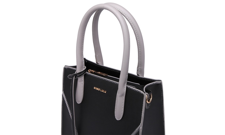 Image 6: Water-Resistant PU Leather Crossbody Handbag