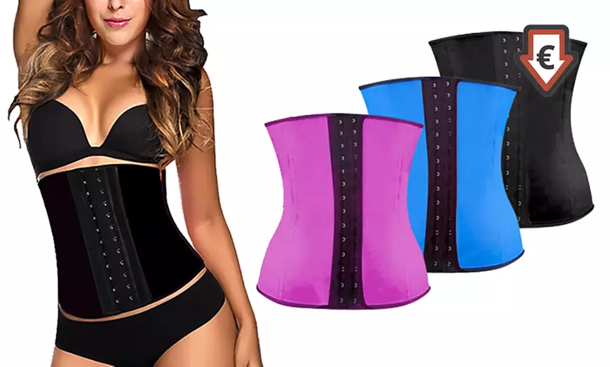 Image 1: Celebrity Latex afslank corset 