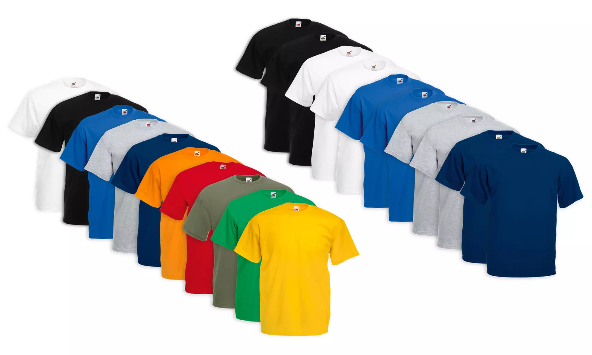 Lot de 10 t-shirts pour hommes de la marque Fruit of The Loom