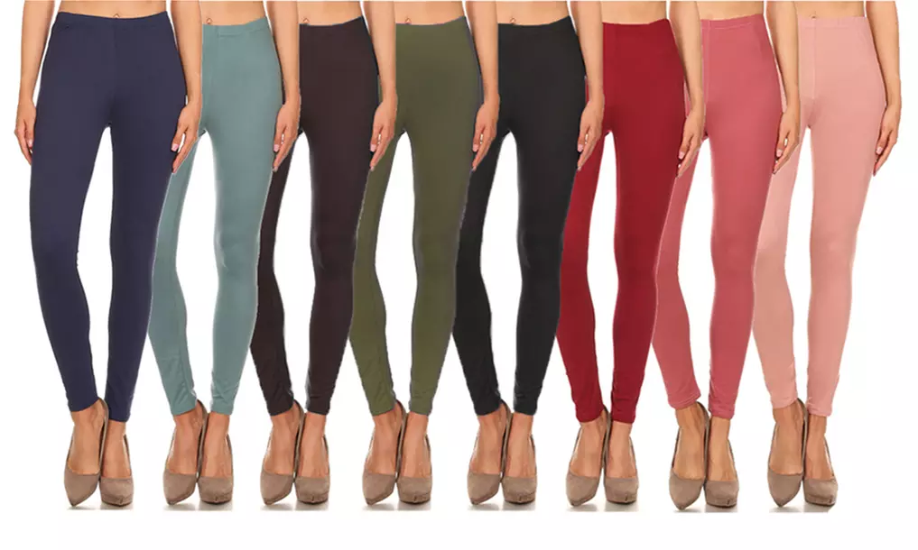 Ladies High Waist Soft Leggings - Primary Image