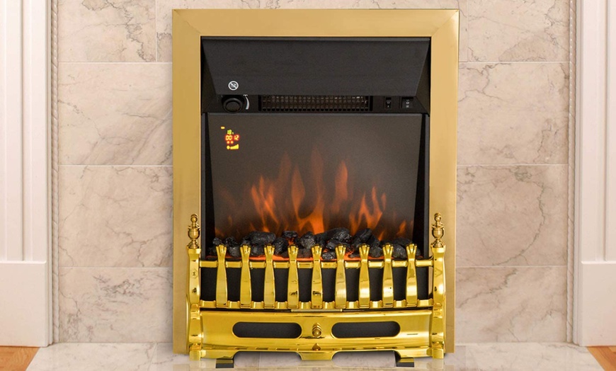 Image 84: HomCom Indoor Fireplace Heater