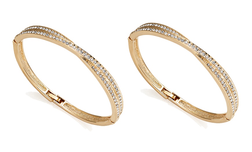 Image 6: Philip Jones Crystal Bangles with Crystals from Swarovski®