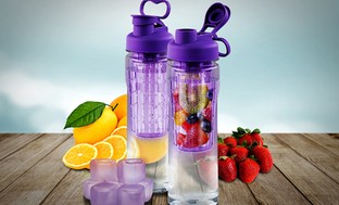 28oz. Fruit Infuser Water Bottle with Reusable Ice Cubes