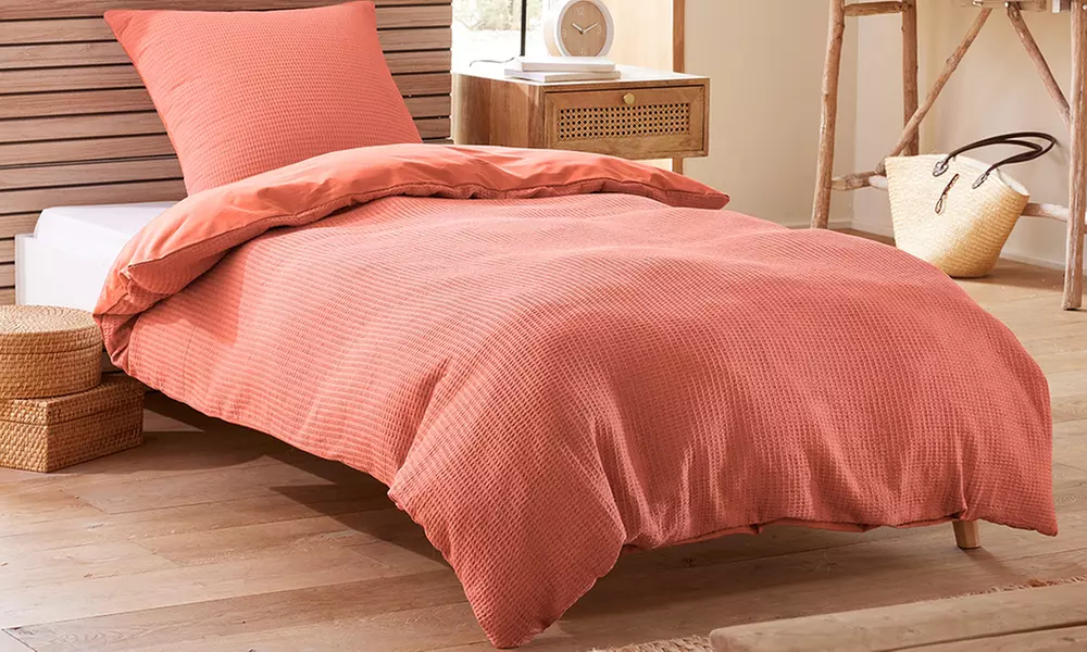 Honingraat katoenen dekbedovertrek set