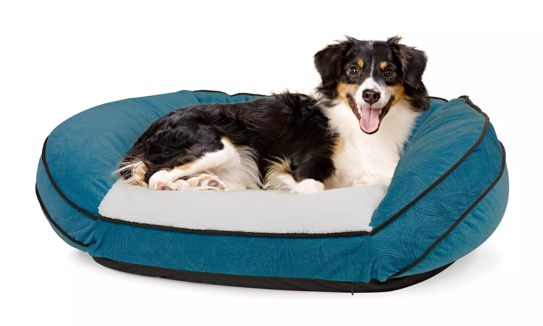 Memory Foam Pet Bed with Sherpa Center Seat - Primary Image