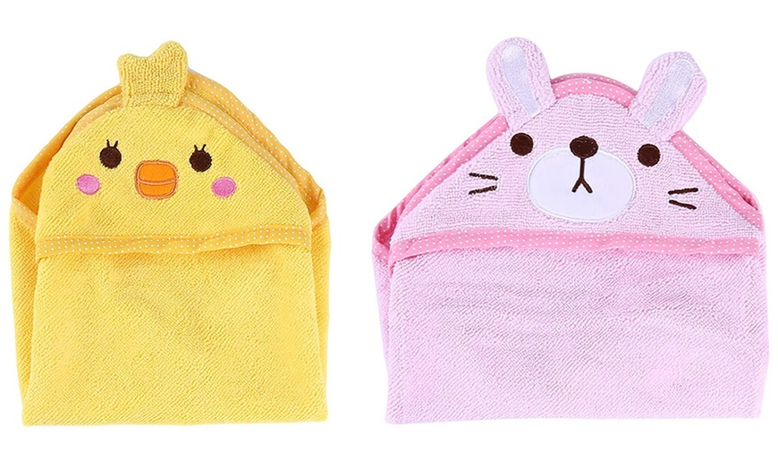 Image 17: Cartoon Hooded Towel for Pets