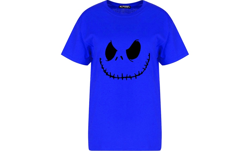 Image 9: Halloween Scary Face Oversized Tshirt 