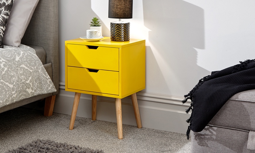 Image 3: Skandi Pop Bedside Table