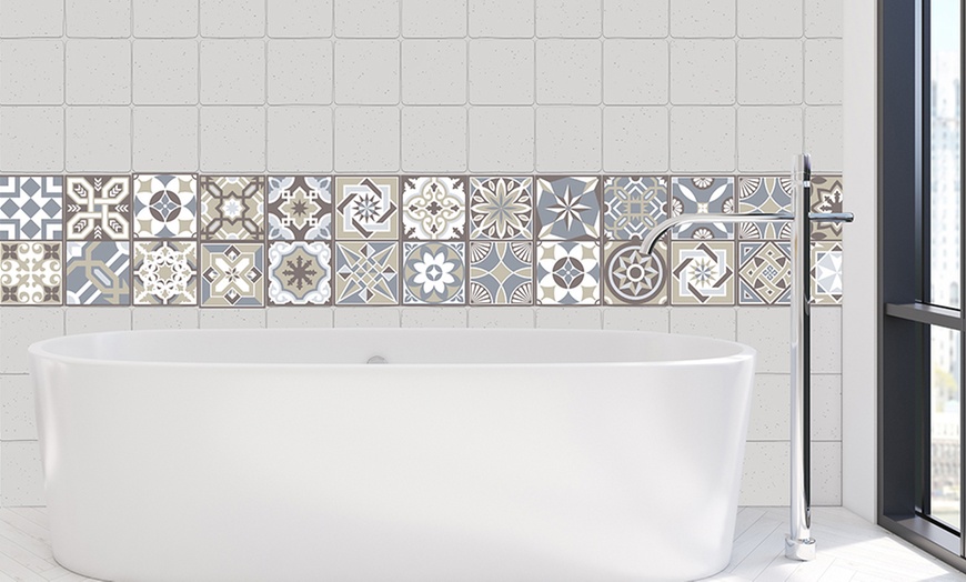 Image 1: Tile Stickers for Bathroom