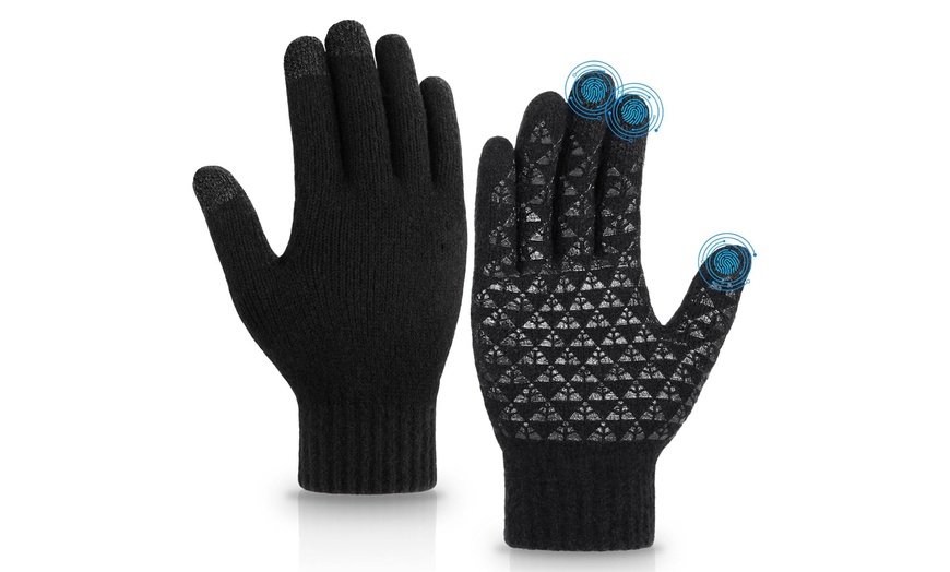 Image 4: Gants antidérapants avec doublure fine en polaire