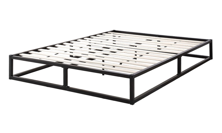 Image 5: Metal Low Platform Bed Frame