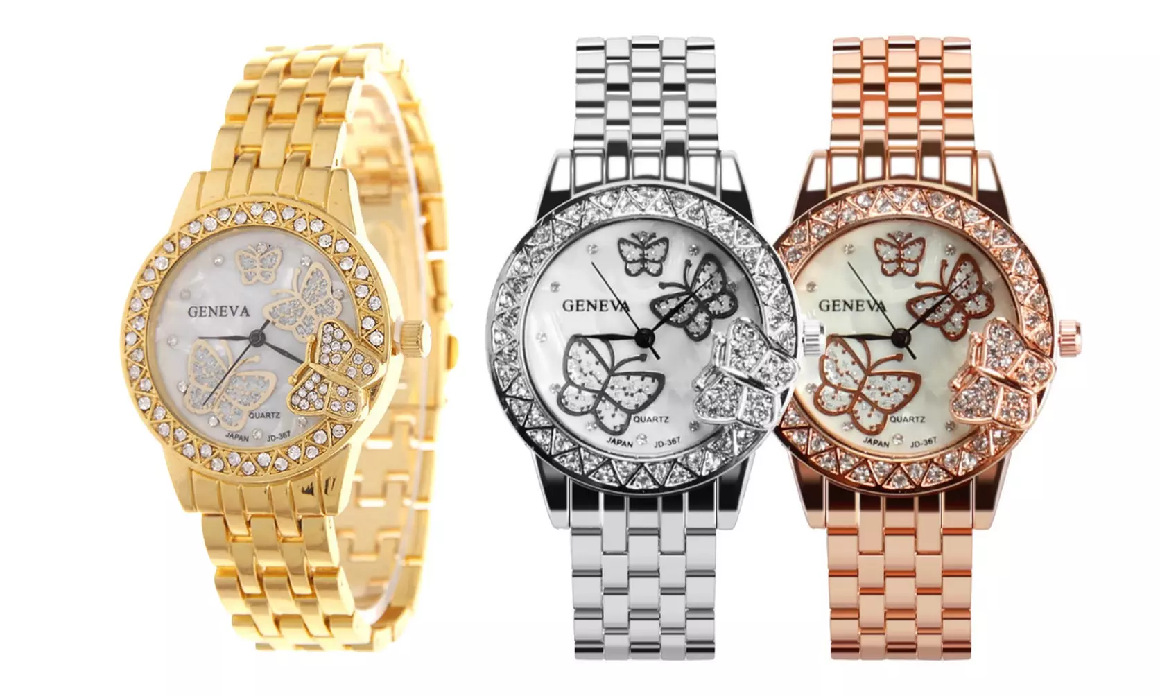 1 ou 2 montres en métal motifs papillons - Primary Image