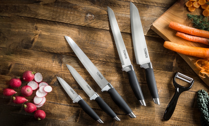 Image 1: Tower Six-Piece Knife Set