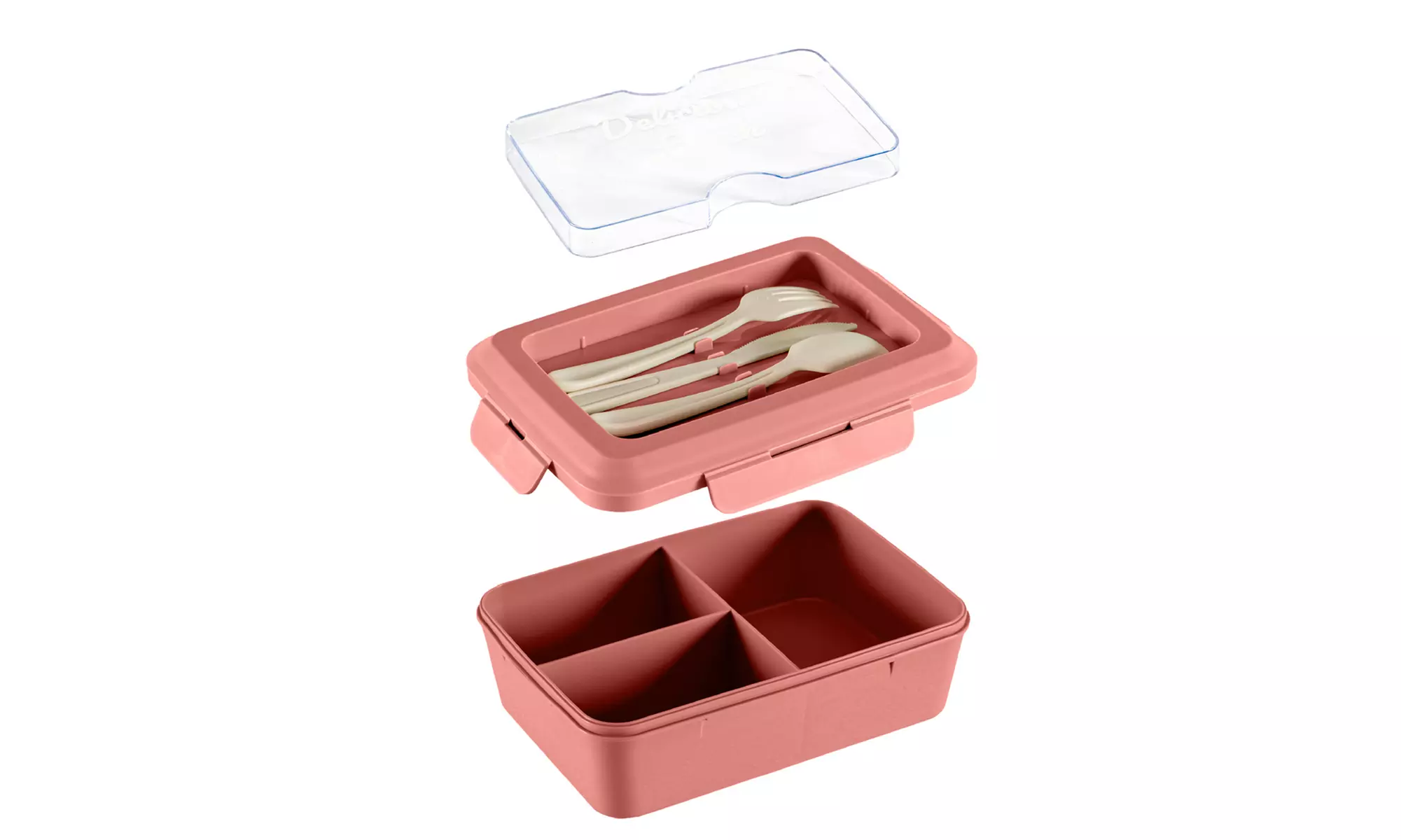 2-teiliges Lunchbox-Set 1300 ml mit Besteck