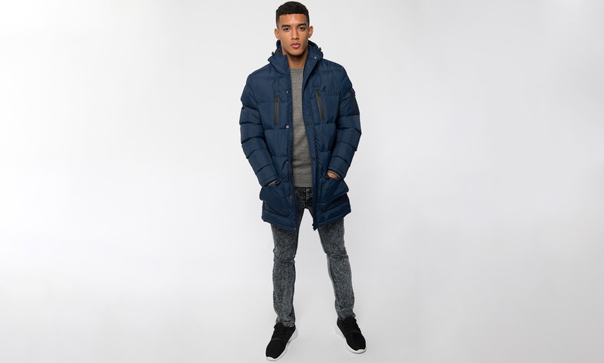 Image 9: Kangol Baiton Long Puffer Jacket