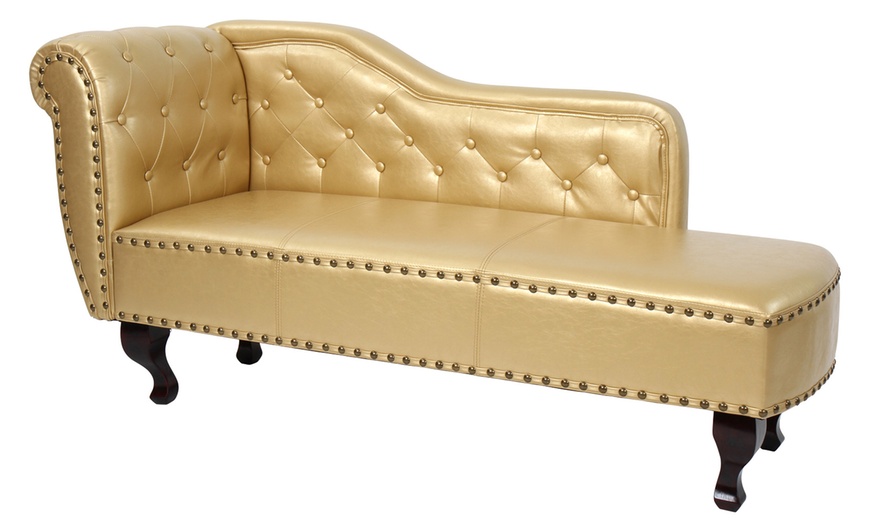 Image 8: Chesterfield Style Chaise Longue
