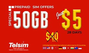 Telsim: 28-Day SIM Plan with 50GB