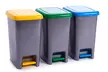 Ensemble de 3 poubelles tri sélectif avec pédales - Image 3