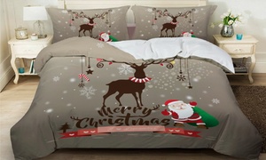 Christmas Design Quilt Duvet Doona Cover Set