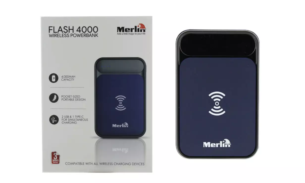 Merlin Drahtlose Powerbank Flash 4000 mAh - Second Medium