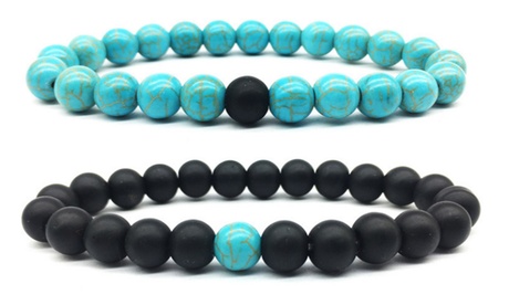 1 o 2 bracciali con perline aromaterapiche disponibile in 2 colori