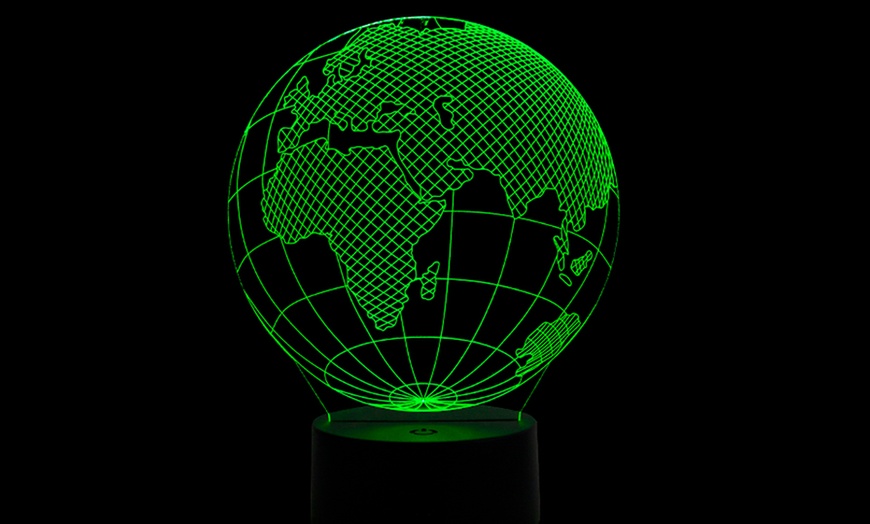 Image 2: 3D Globe Night Light