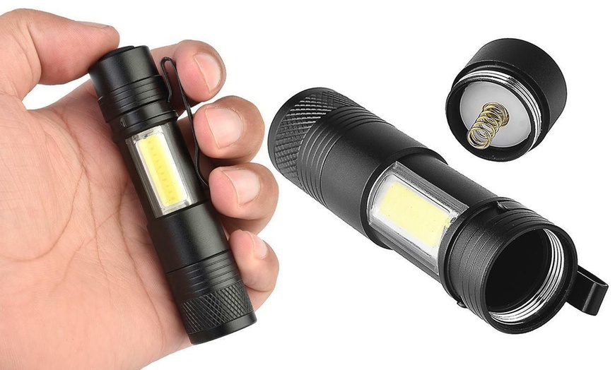 Image 1: Mini Cree Flashlight Torch Cob