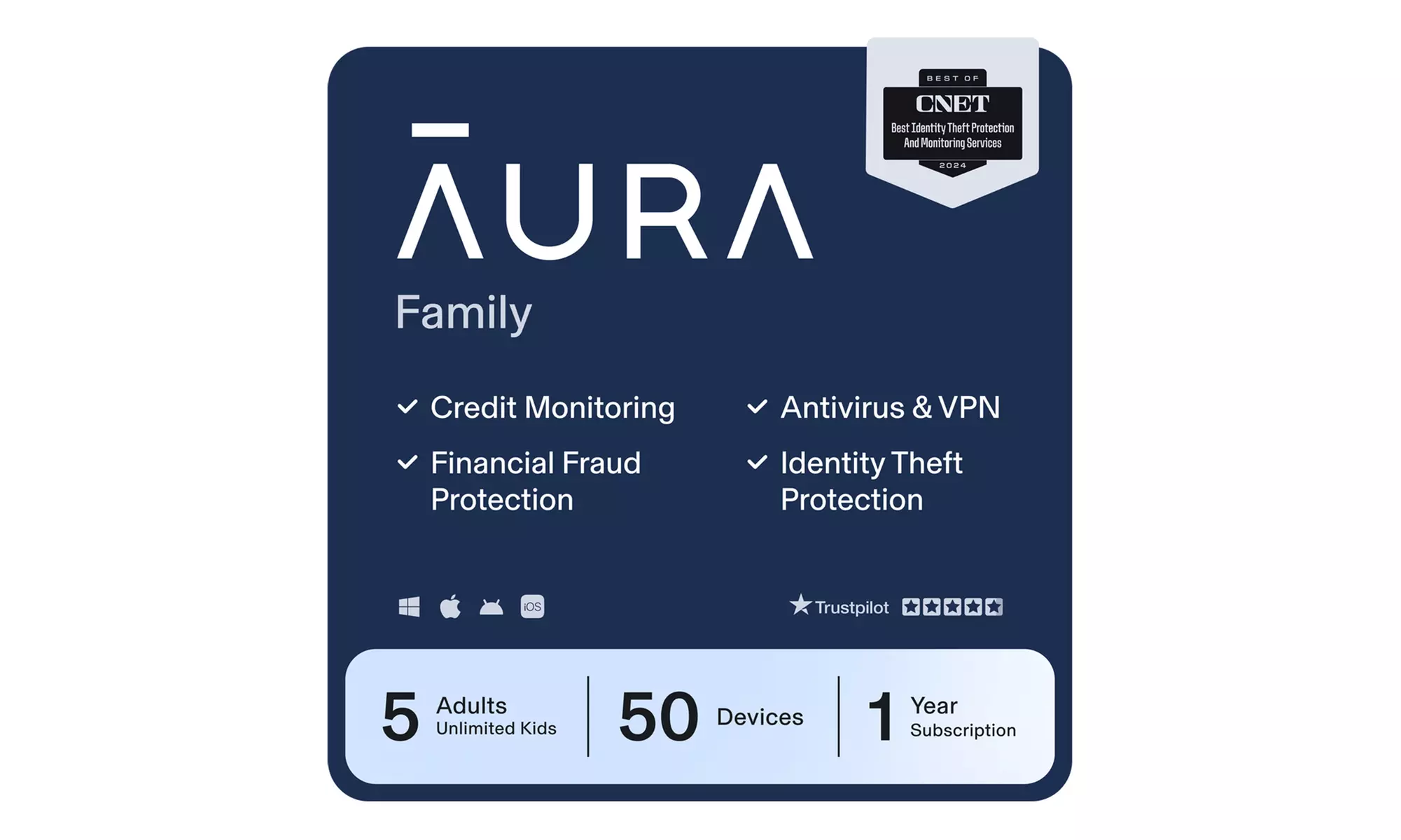 Save on Aura Ultimate Identity & Credit Protection, Antivirus, VPN!