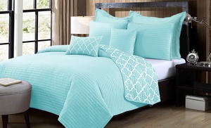 7pc Bamboo Reversible Comforter Set