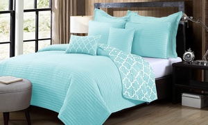 7pc Bamboo Reversible Comforter Set