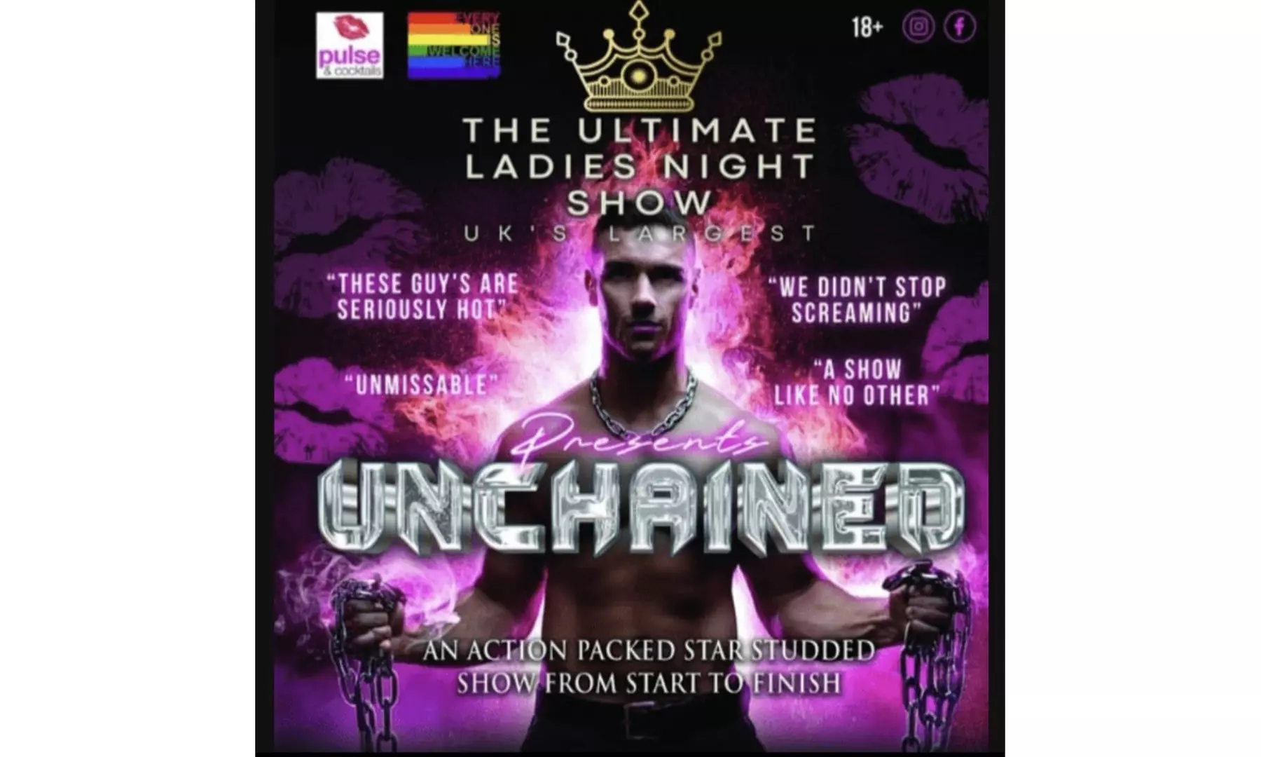 Unleash Fun at The Ultimate Ladies Night Unchained Show Admission Tickets for 2 or 4 (Up to 62%Off) - Primary Image