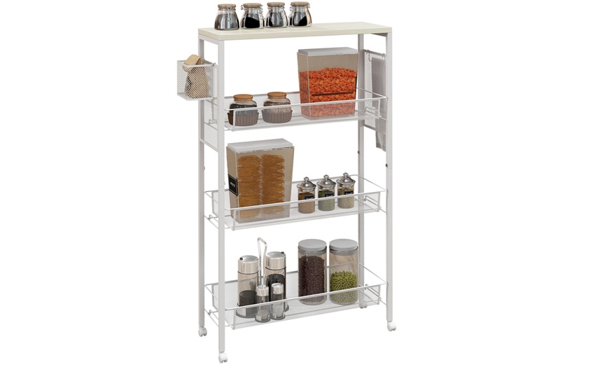 Image 2: HOMCOM 3-Tier Kitchen Cart