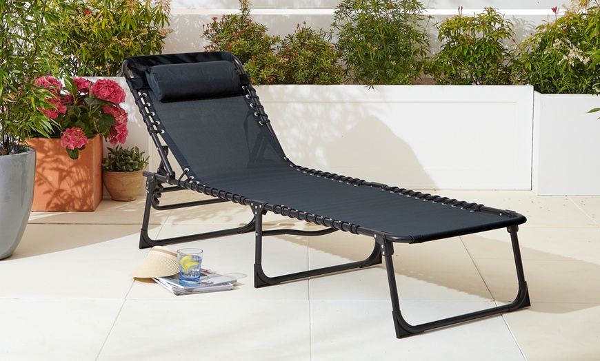 Image 5: Set of Two Neo Outdoor Folding Sun Loungers