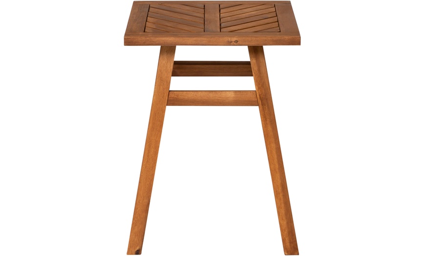 Image 5: Square Wooden Side Table