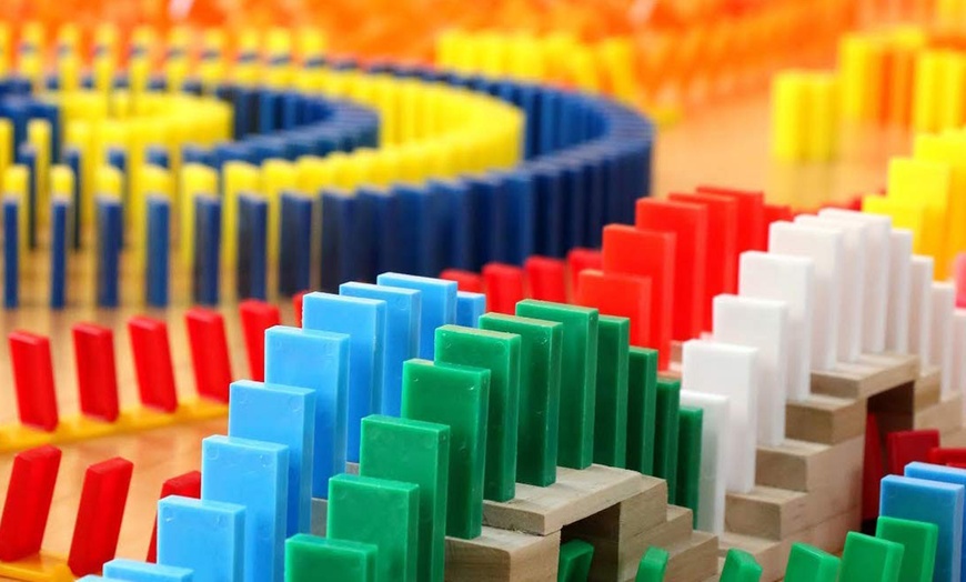 Image 2: 150-Piece Colourful Domino Blocks