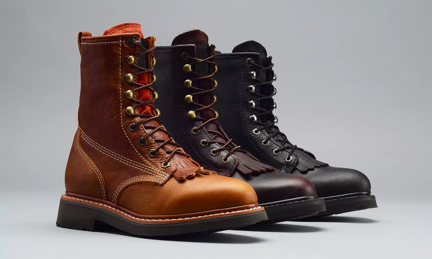 Genuine Leather Welted Construction Men's 8 Inch Virgil Lacer Work Boot - Primary Image