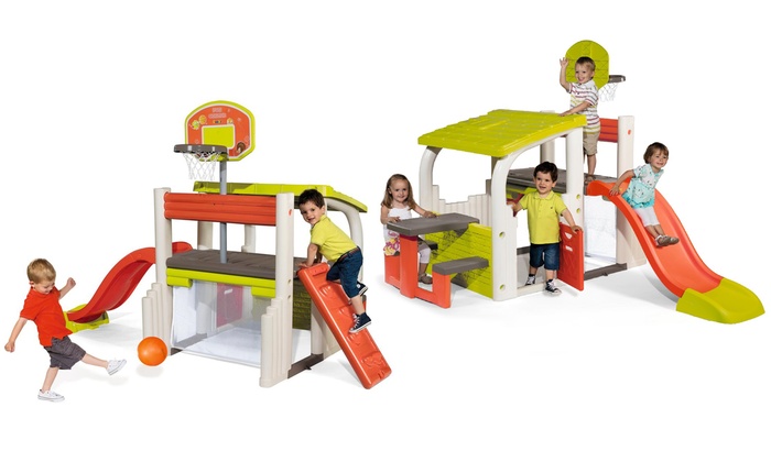 smoby swing set playhouse