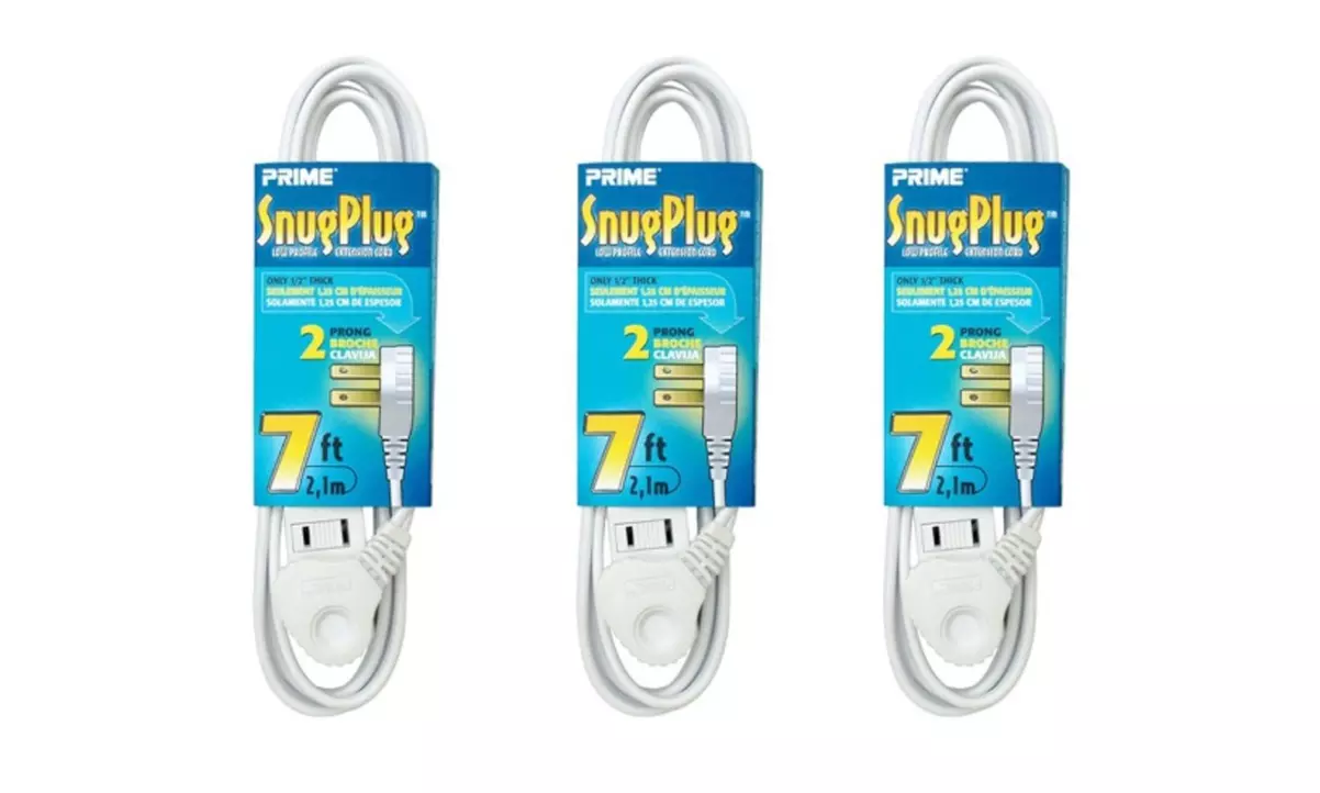 Prime Wire Snug Plug Low Profile Extension Cords - Primary Image