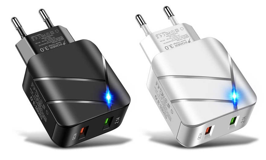 Image 1: 1x oder 2x 2-Port-USB-Ladeadapter