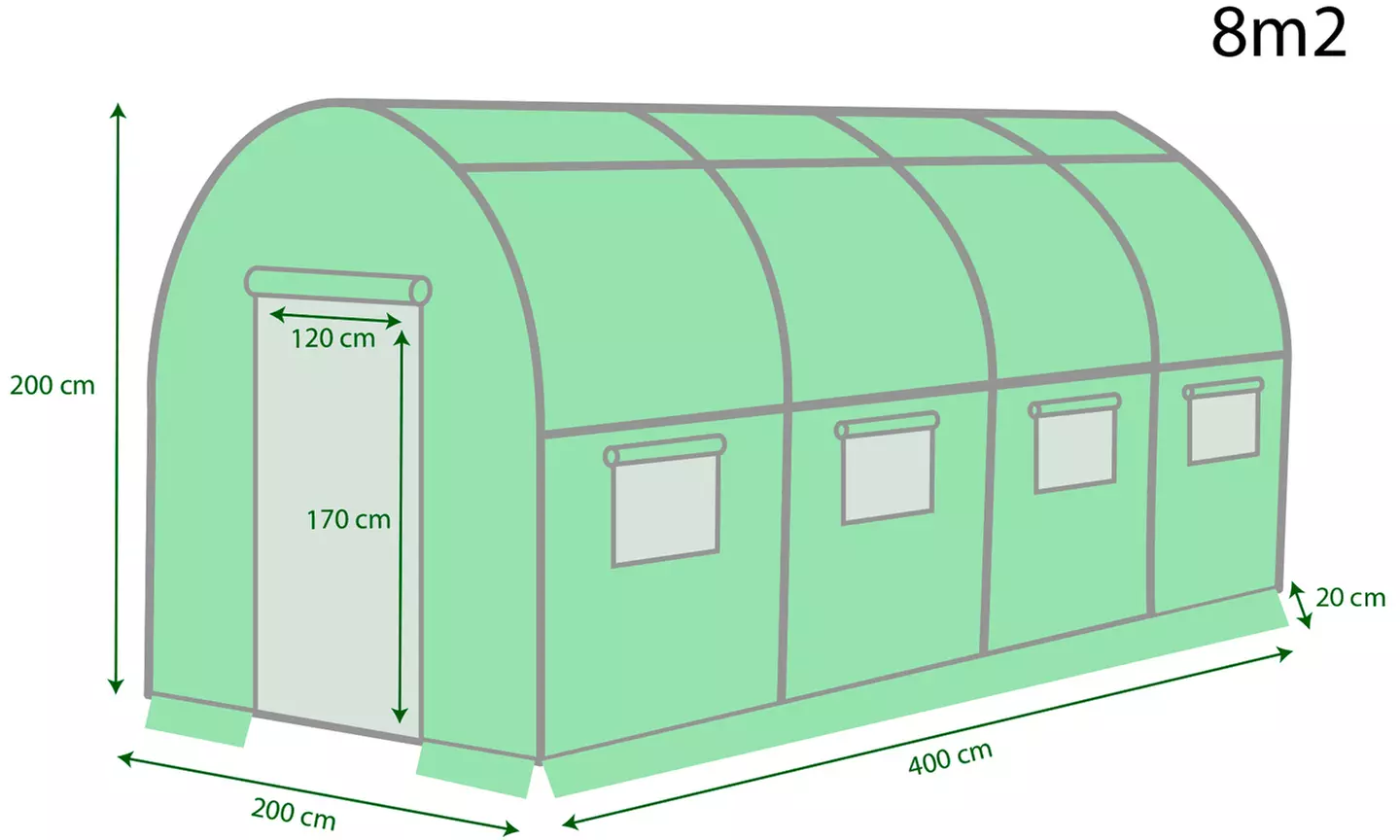 Tuinkas in formaat naar keuze