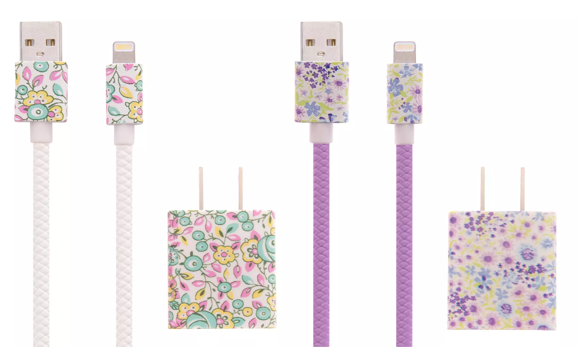 Laura Ashley Wall Adapter with 3ft. Apple MFi-Certified Lightning Cable - Primary Image
