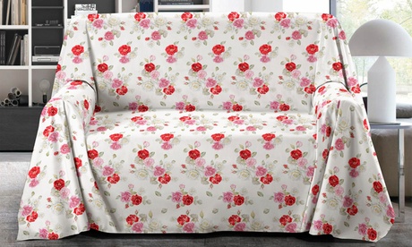 Telo arredo in cotone con temi floreali, disponibile in 2 misure e varie fantasie