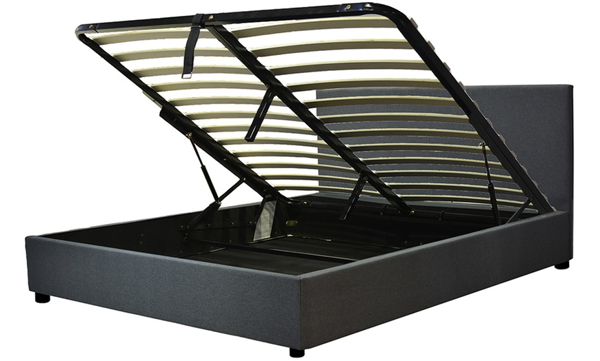 Image 6: Lit coffre Colisée tissu, matelas ''Cosmos'' en option, Sampur