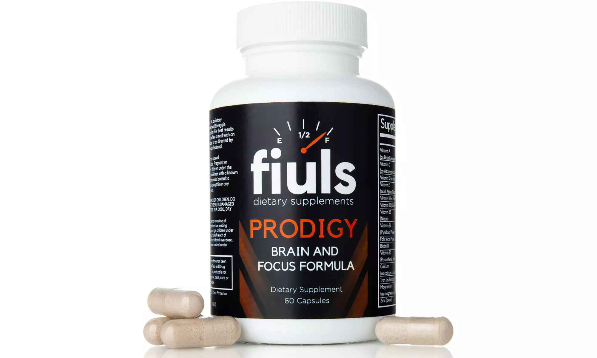 Fiuls Prodigy Brain and Focus Formula Supplement (60-Count) - Primary Image