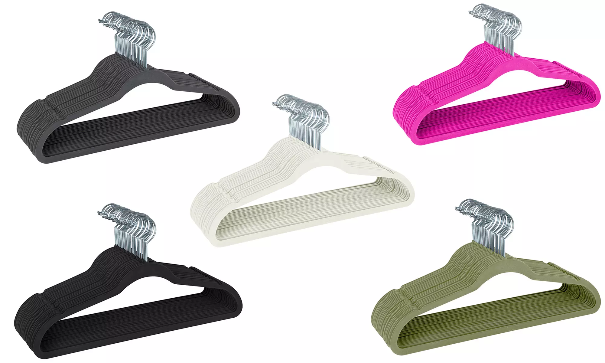 Space Saving Velvet Hangers or Hangers with Clips (Multiple Options) - Primary Image