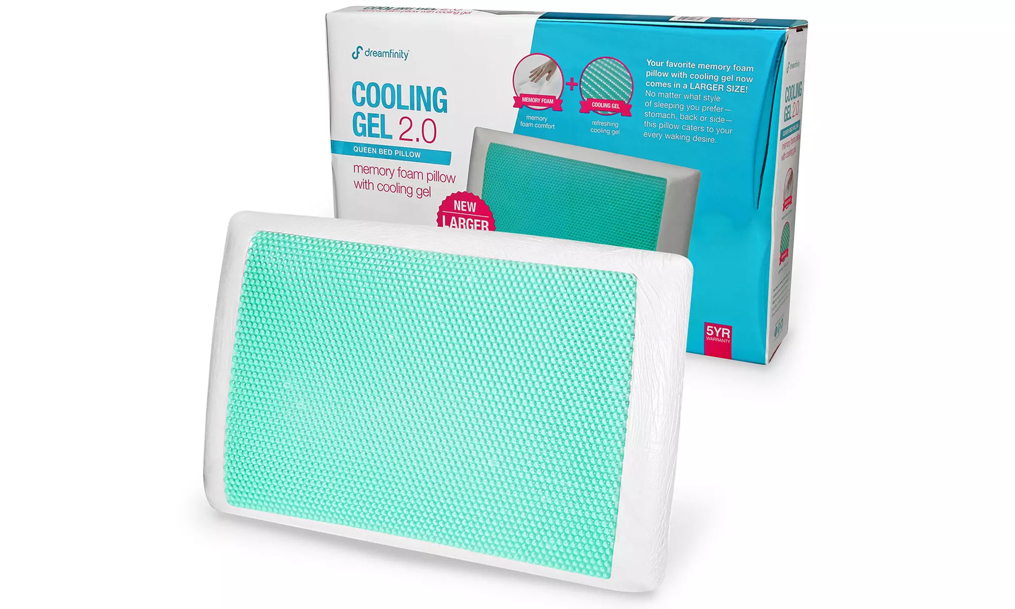 Dreamfinity Cooling Gel 2.0 Memory Foam Pillow - Primary Image